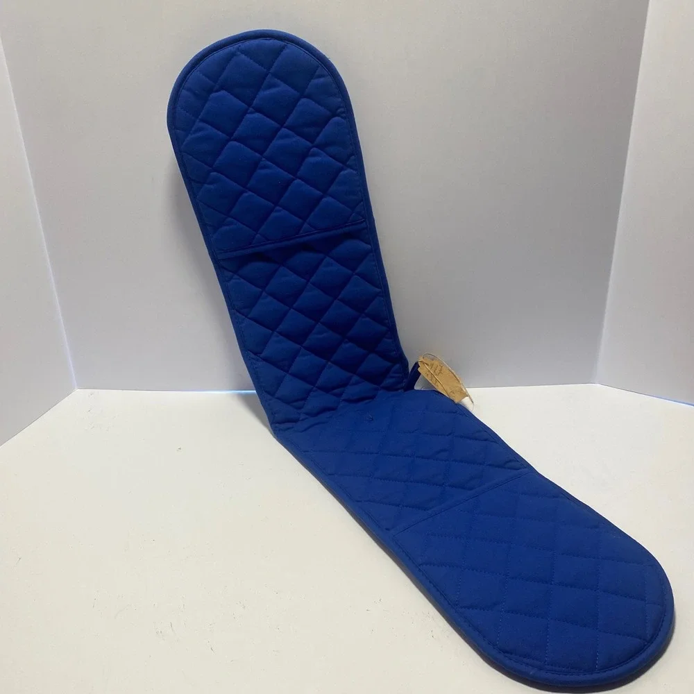 New Double Oven Mitt Blue Excellent With Tags London Landmarks Quilted